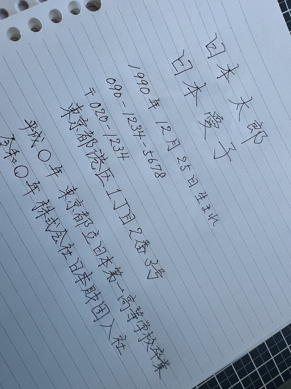 決まっている文章を、読める文字で代筆します 少し独特な字と言われますが、心込めて書きます。 イメージ2