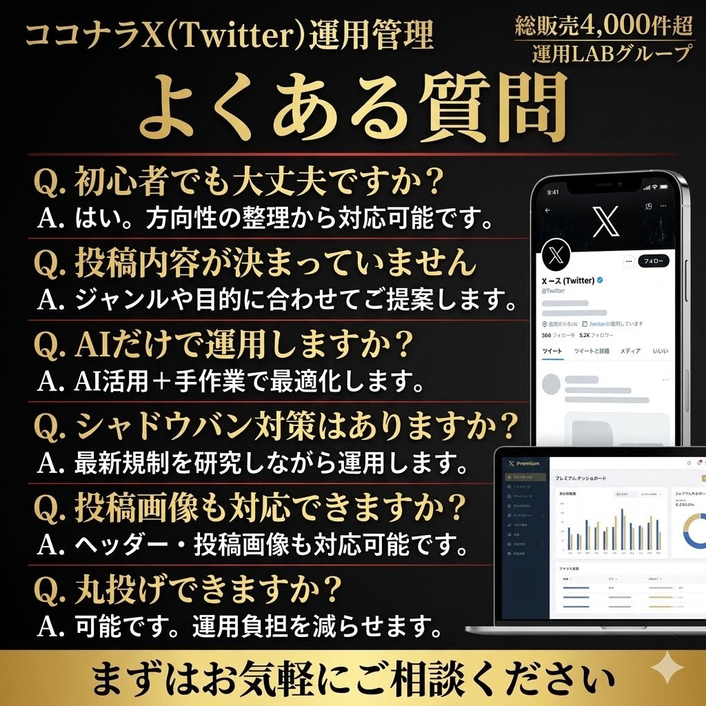 Xを1ヶ月運用代行｜投稿-集客-収益を改善します 今どこで詰まってますか？X運用のDM相談を受付中！ イメージ10