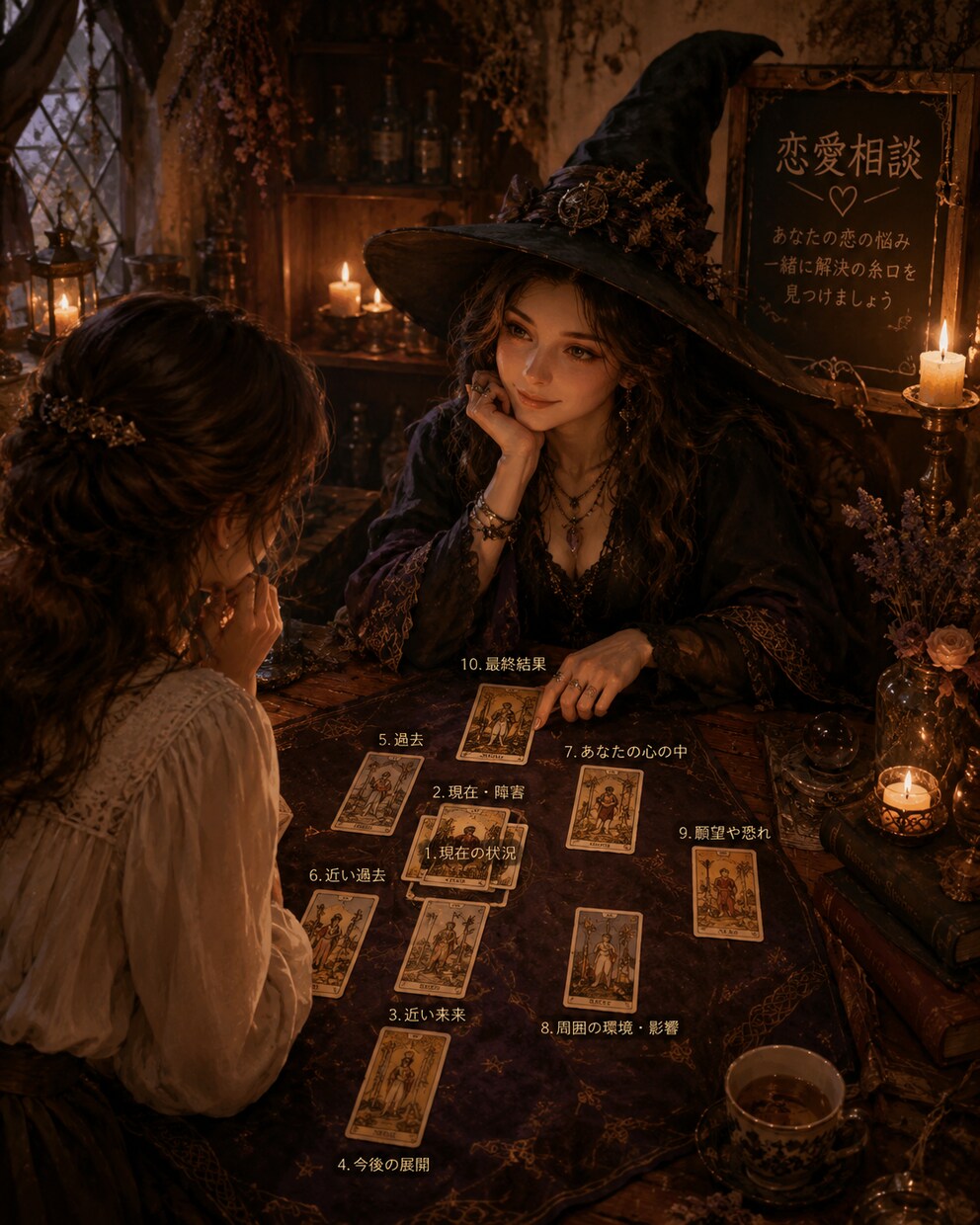 ケルト十字展開法で二人のこれからを占います ドキドキ。どうしても知りたい。あの人とのこと。 イメージ1