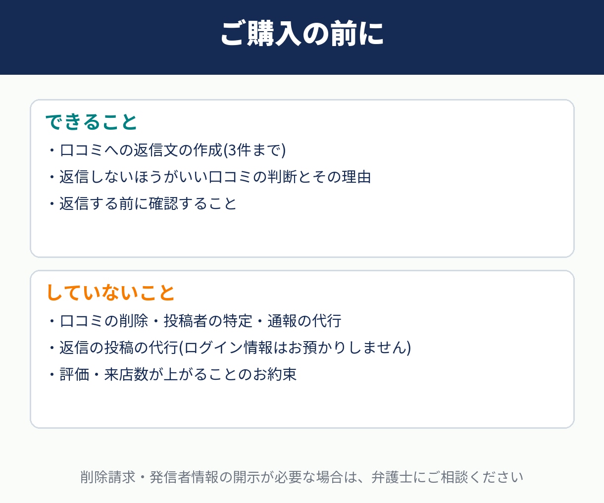 お店専用|悪い口コミに24時間で返信文を作ります 現役サロンオーナーが、お店の印象を守る返信を3件まで イメージ10