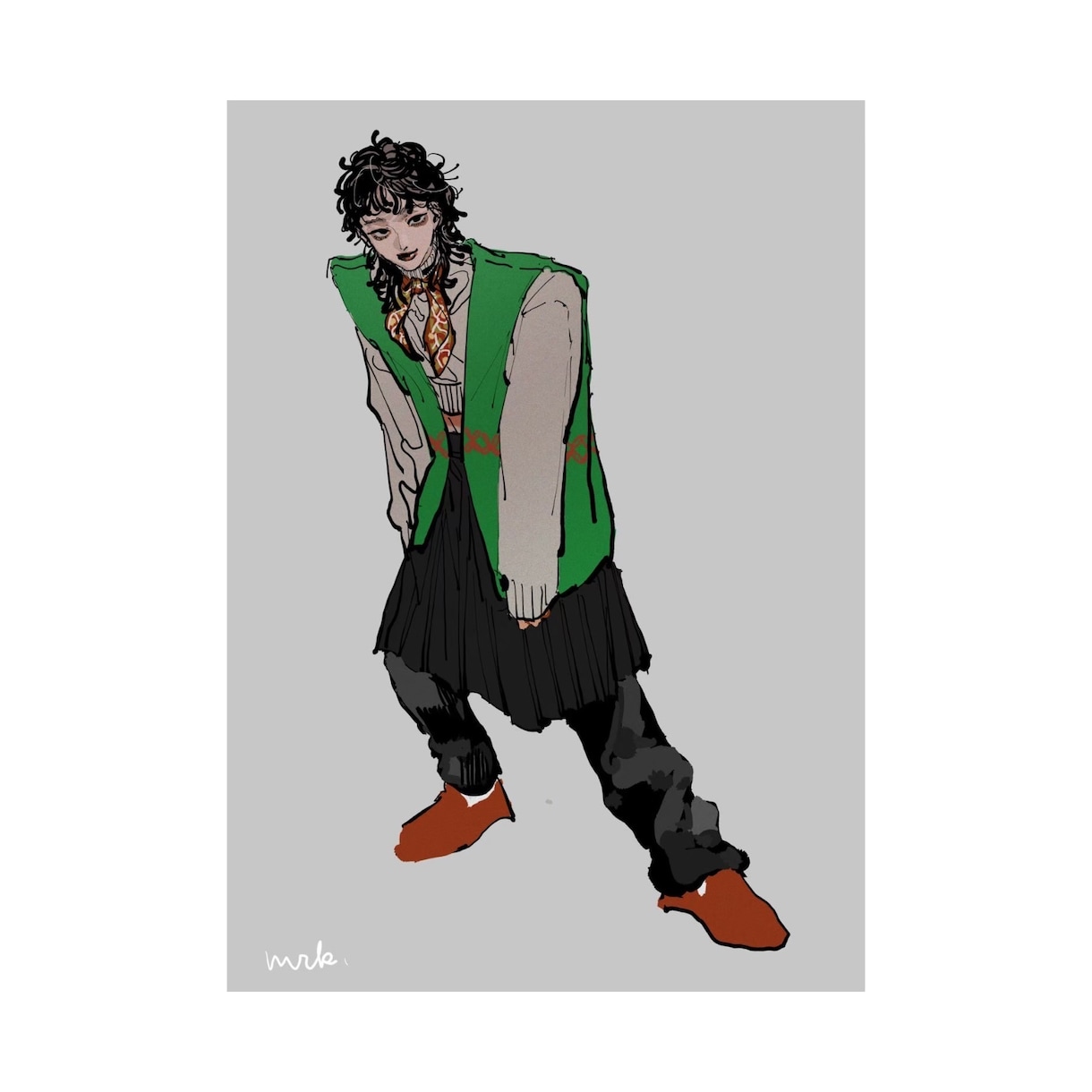 オシャレで個性的な全身イラストを制作します 洋服やキャラのデザインもお任せできるあなただけの一枚を！ イメージ6