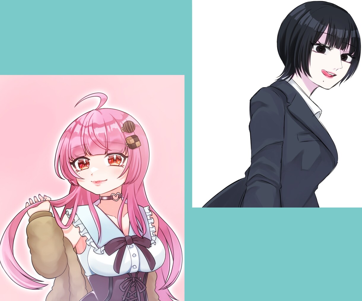 サムネや立ち絵に使える可愛い絵を描きます 綺麗な線と丁寧な塗りがポイントです！ イメージ4