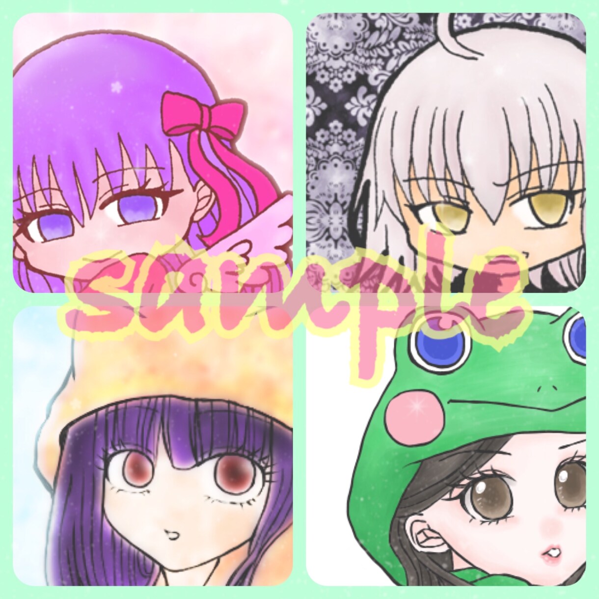 ちびキャラアイコン☆お描きします SNSのアイコンなどにオススメです イメージ2