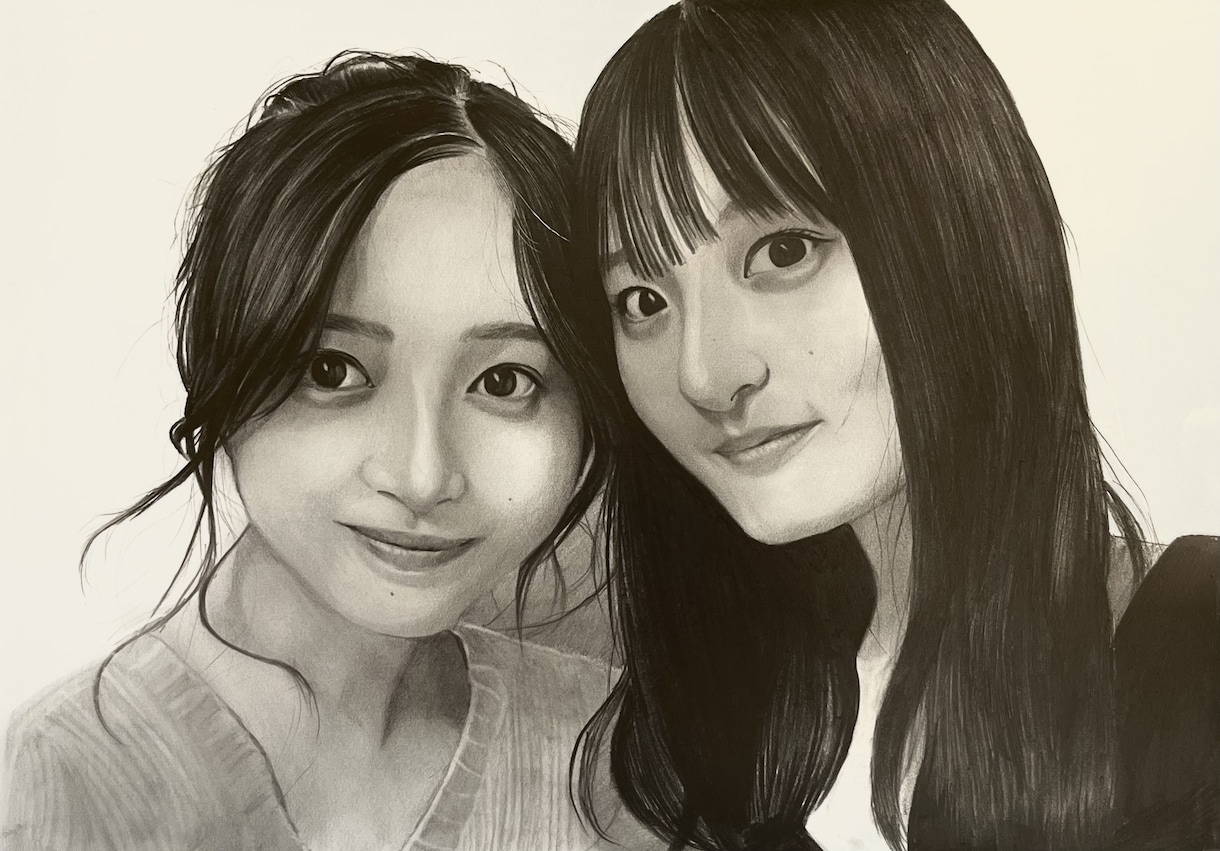 鉛筆画でリアルな似顔絵を描きます 写真ではなく絵で思い出を作ります！ イメージ2