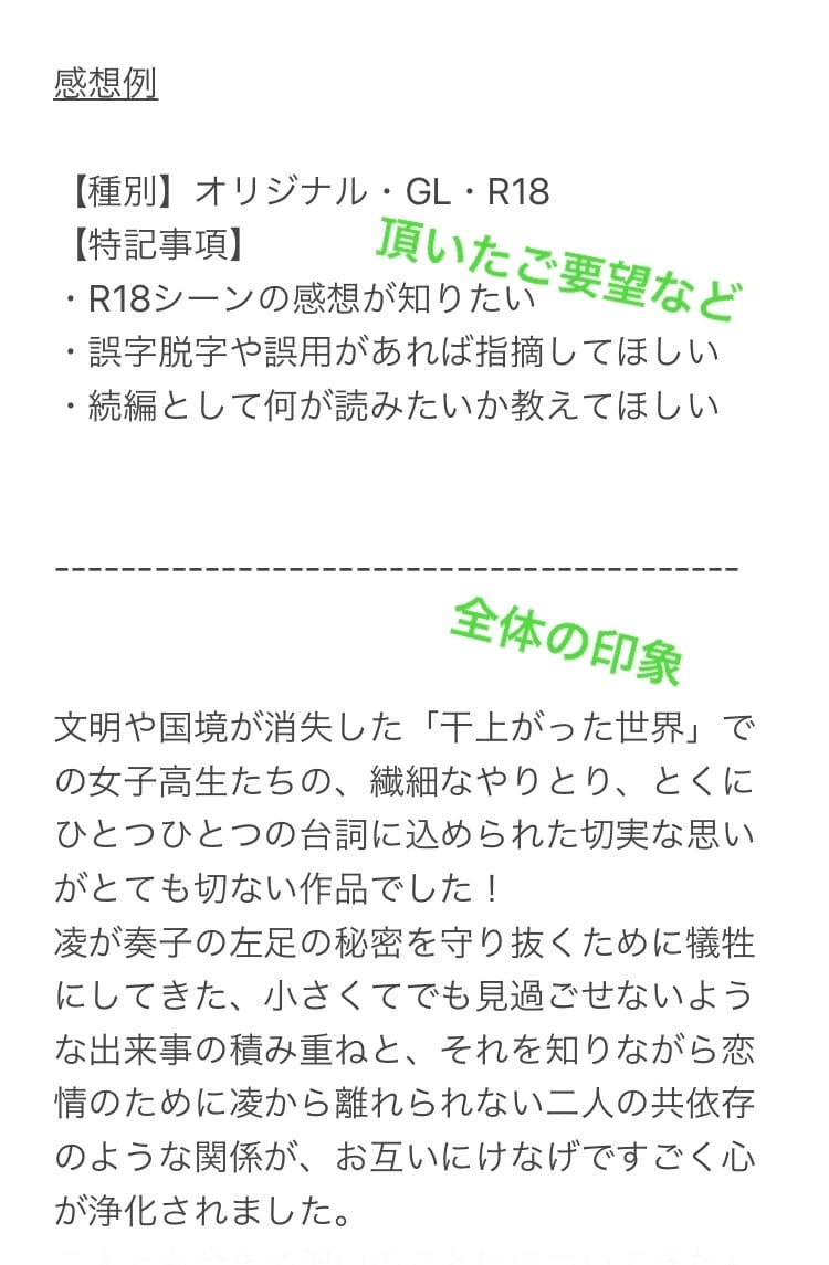 BL／GL小説の感想をお伝えします とにかく褒められたい！でも嘘やお世辞は欲しくない！という方に イメージ1