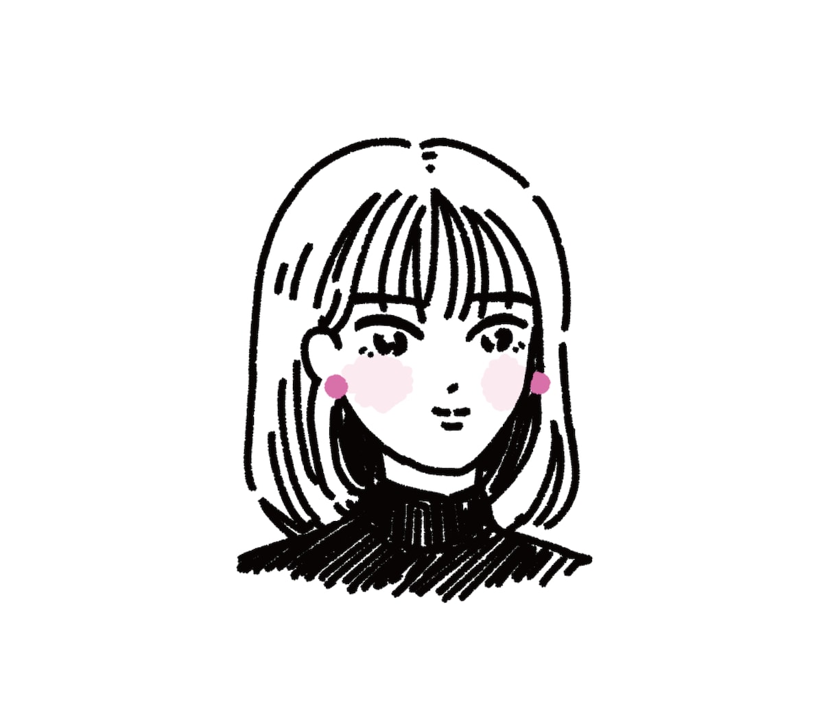 シンプルイラスト☺︎ラフな手描きアイコンつくります 人物以外もOK！オリジナルSNS用アイコン作りませんか イメージ4
