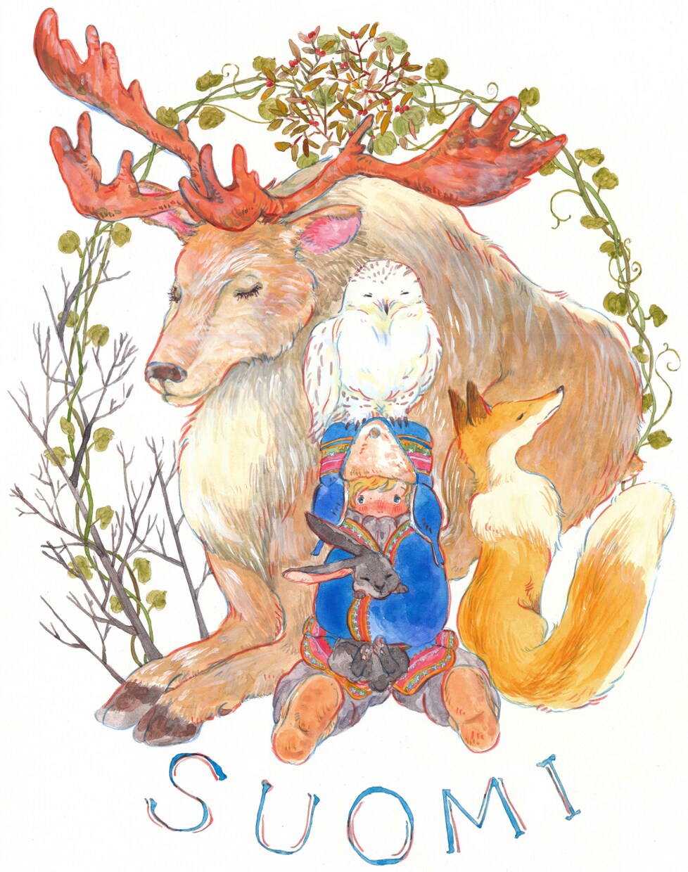 絵本風のあたたかいイラスト描きます ヘッダー用、DM用、ポスター用にやさしい絵を飾りませんか？ イメージ2