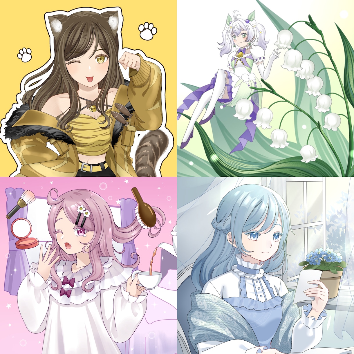 キャラクターイラスト制作します 用途に合わせた立ち絵・一枚絵などお描きします イメージ5
