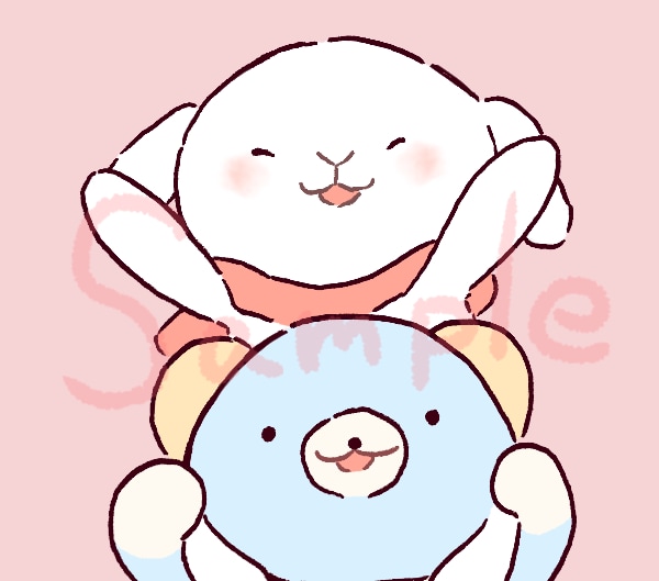 ゆるくてほっこり。動物アイコンを描きます SNSやブログにご利用ください♬ イメージ7