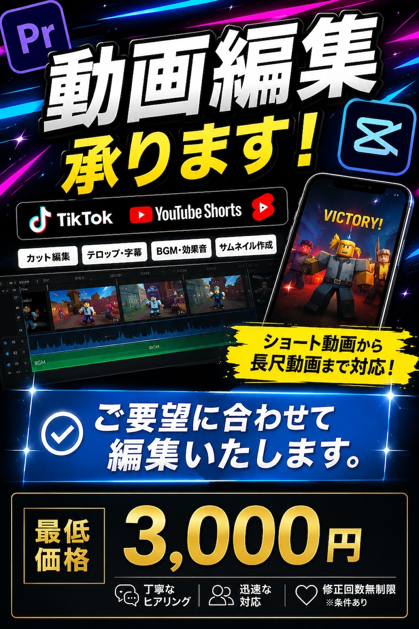 Youtubeの動画編集を行います これからYoutubeを始める方へおすすめです イメージ1