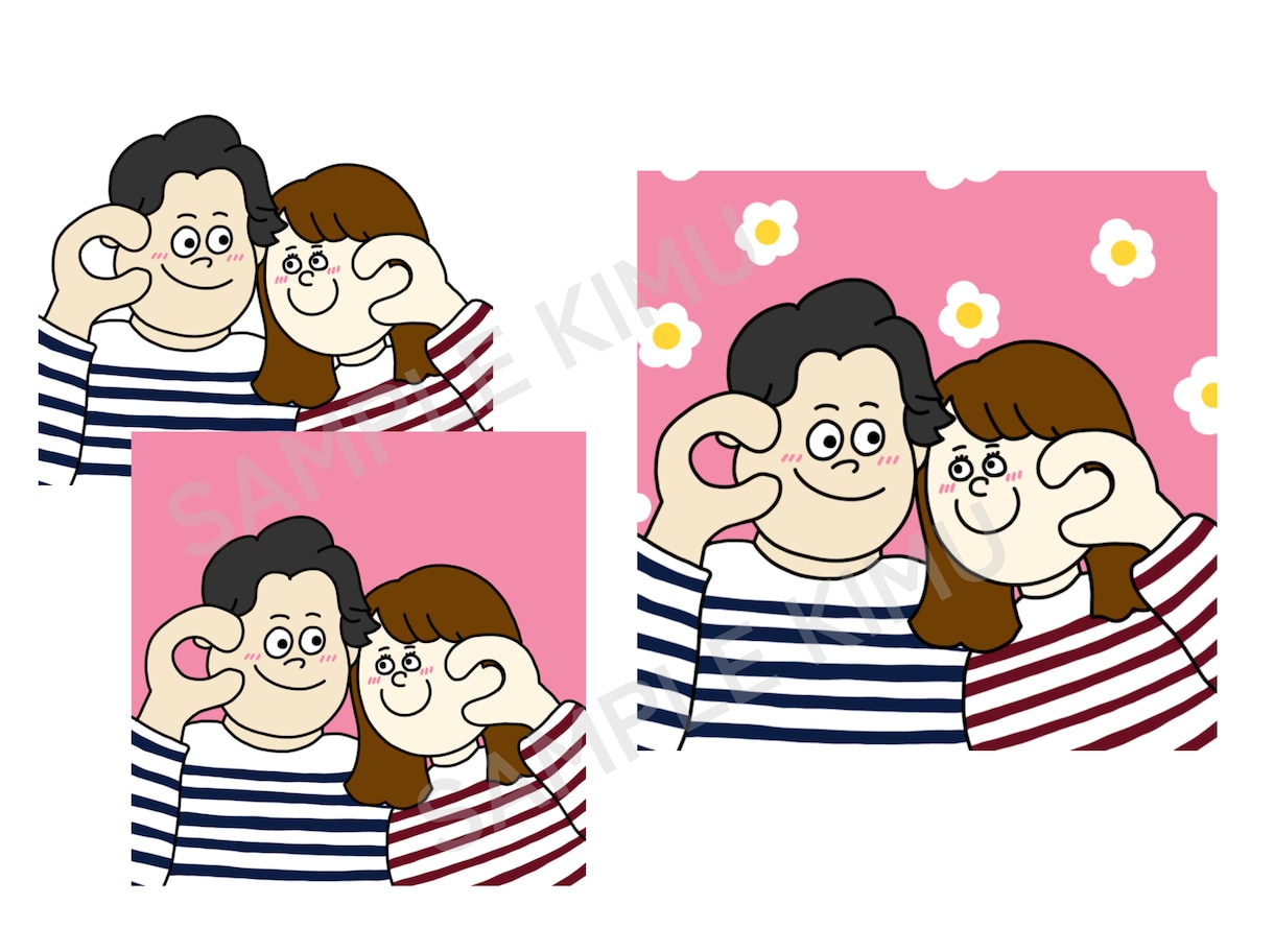 ポップでかわいいイラストお描きします SNSアイコン、プレゼント、記念日にぴったり！ イメージ3