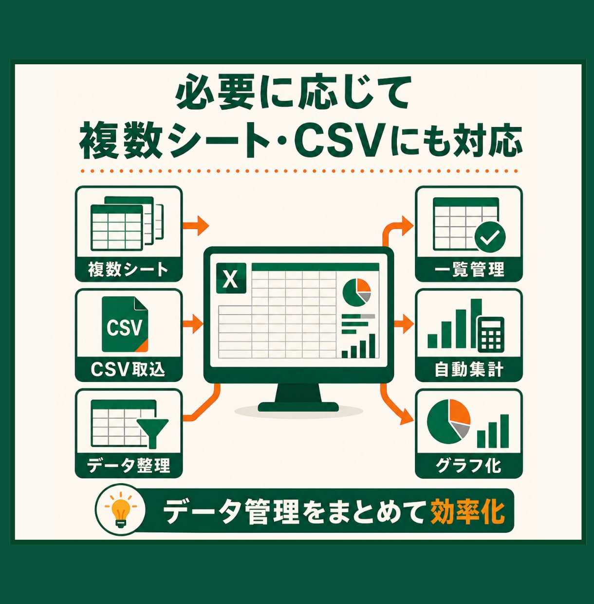 Excelの管理表を作成・修正します 小規模な修正から新規作成まで対応します イメージ7