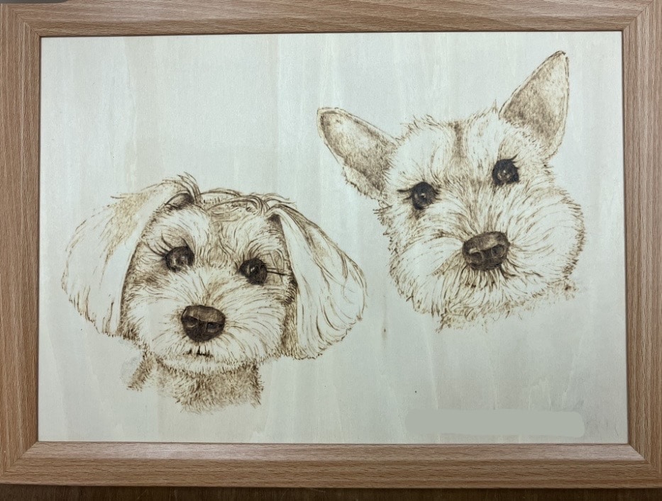 ペットの似顔絵をウッドバーニングで作成します 焼き絵でペットの肖像画を。記念日やプレゼントに是非！ イメージ3