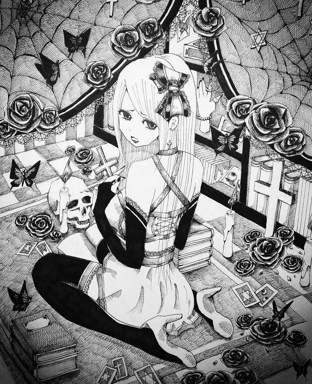 リクエスト通りの妖艶なイラスト描きます ゴシックで妖艶な雰囲気のイラストをお描きします！ イメージ2