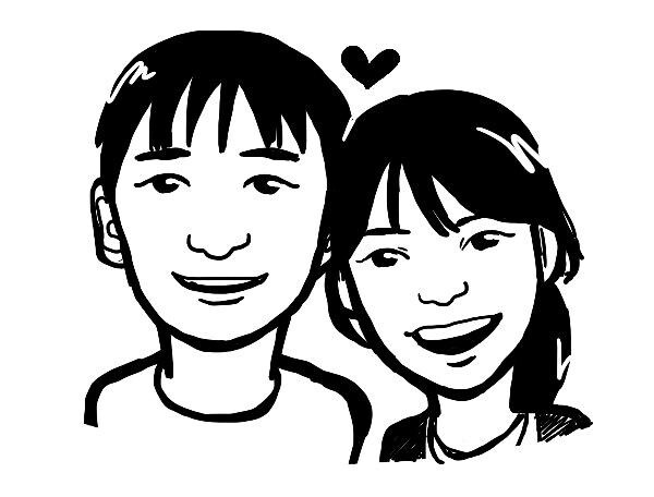 ブライダル似顔絵描きます お二人の大事なシーンに世界に一つだけの似顔絵をお届けします イメージ2