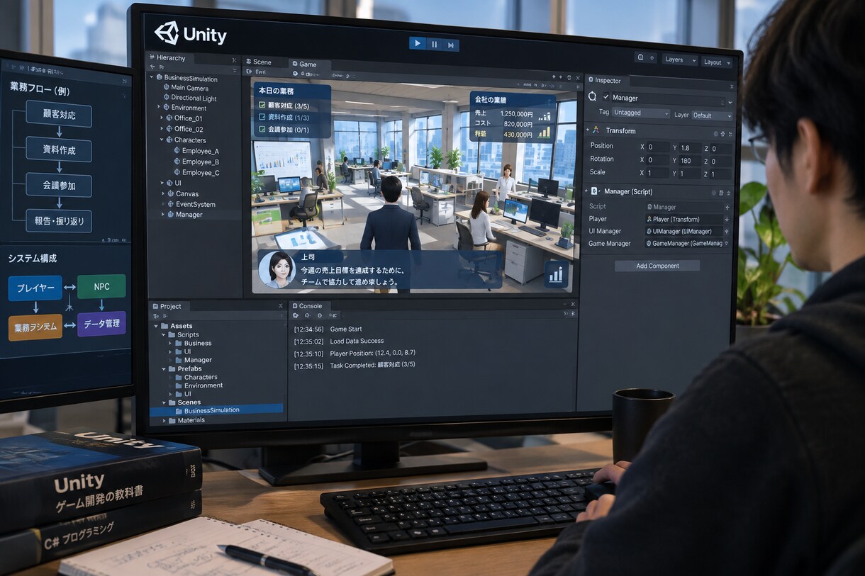 Unityで業務シミュレーターを開発します 売上・利益計算などの業務ツールをアプリ化します イメージ1