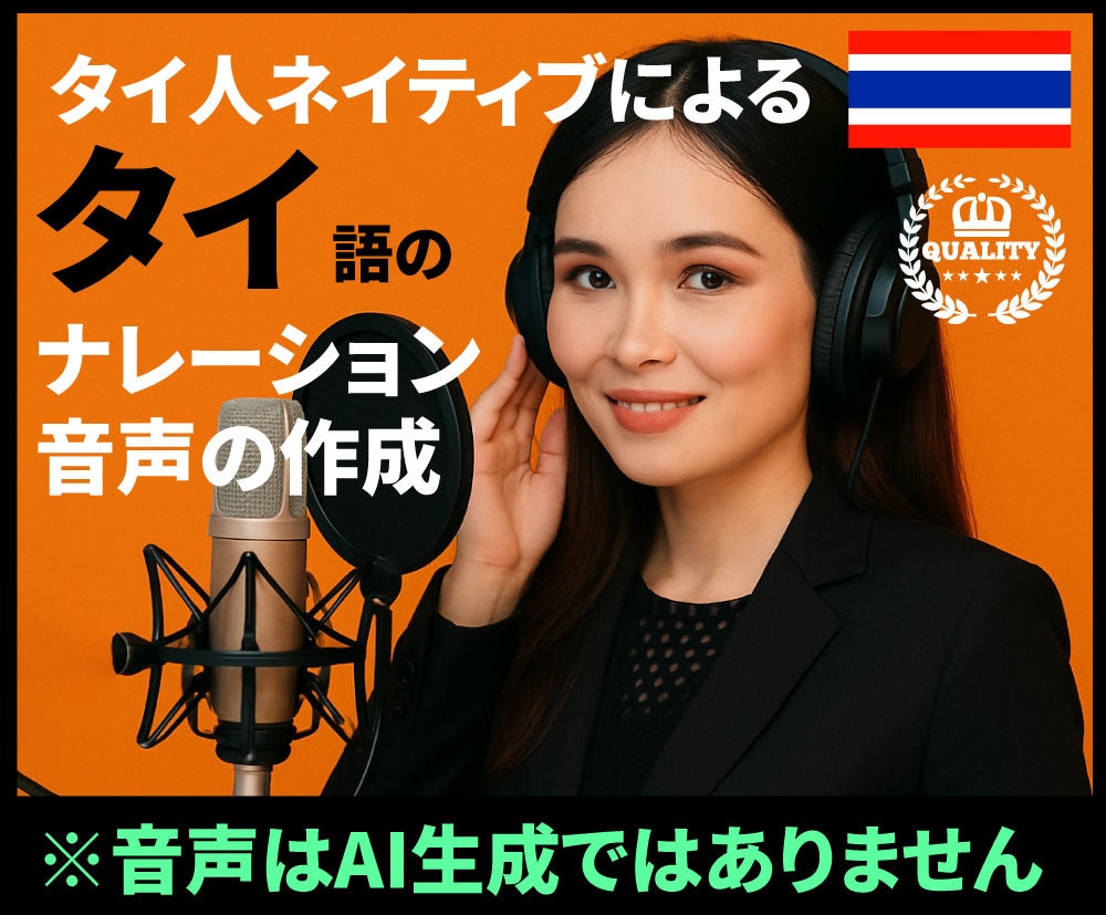 タイ人ネイティブがタイ語のナレーションを作成します インバウンド向けのイベントにもご利用されています イメージ1