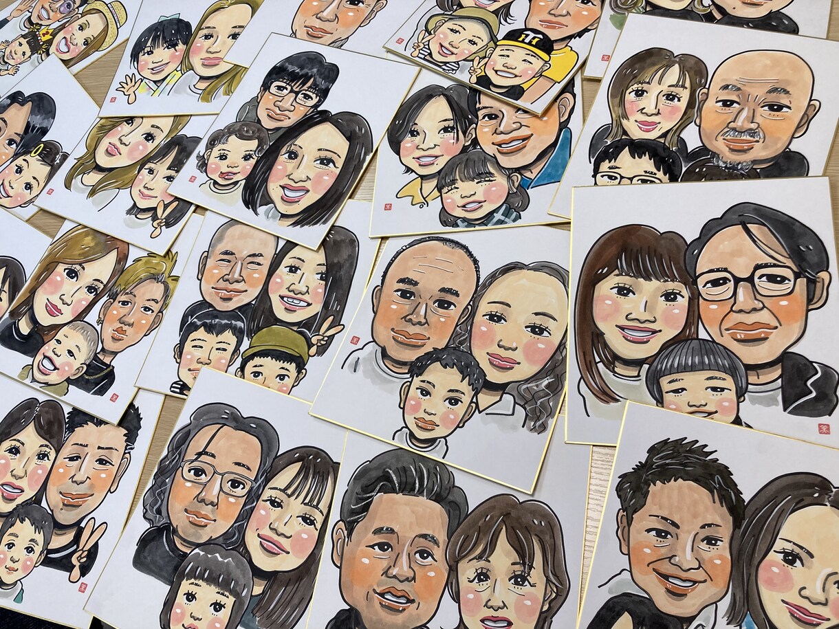 フジTV「いいとも！」似顔絵マスターが描きます 色紙に4名様分の似顔絵を描きます！プレゼントに最適！ イメージ2