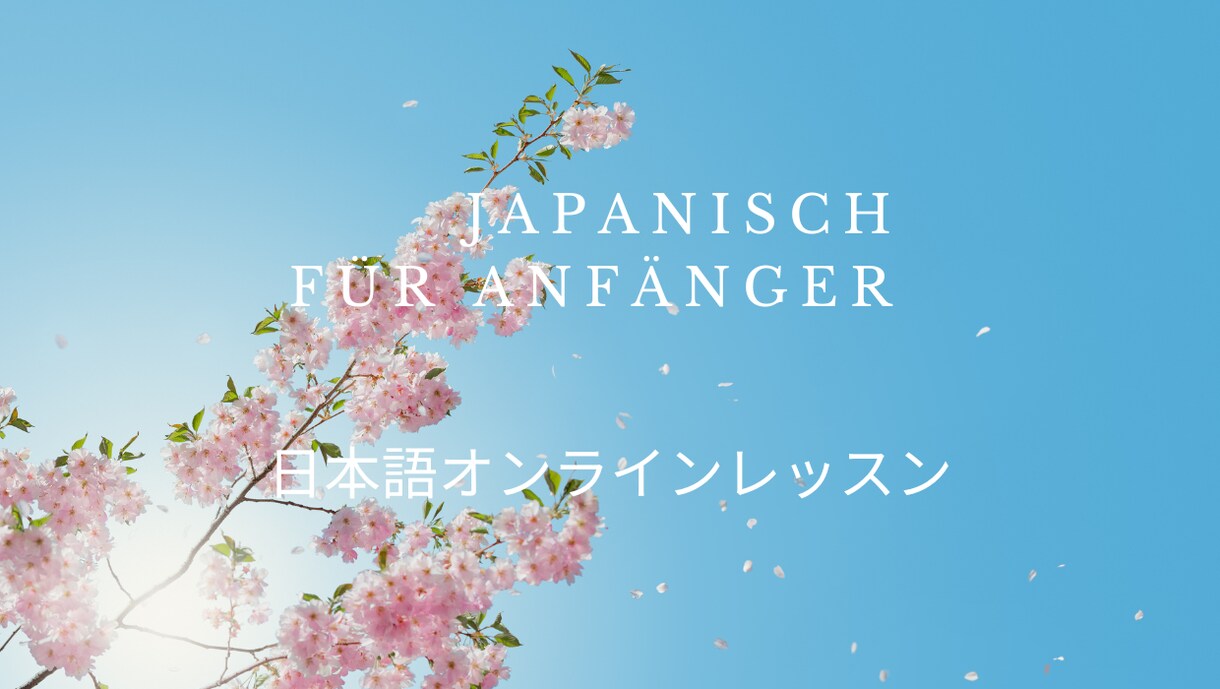 初心者向けオンライン日本語レッスンをします Japanisch für Anfänger イメージ1