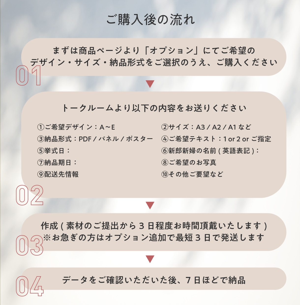 式後も飾れるシンプルウェルカムボード作成します 1枚〜9枚まで写真枚数選べます！選べるポスター/パネル納品◎ イメージ6
