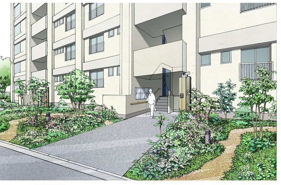 植栽プランを含め手描きパース制作します 季節に合わせたガーデニングや外構又公園プラン。 イメージ9