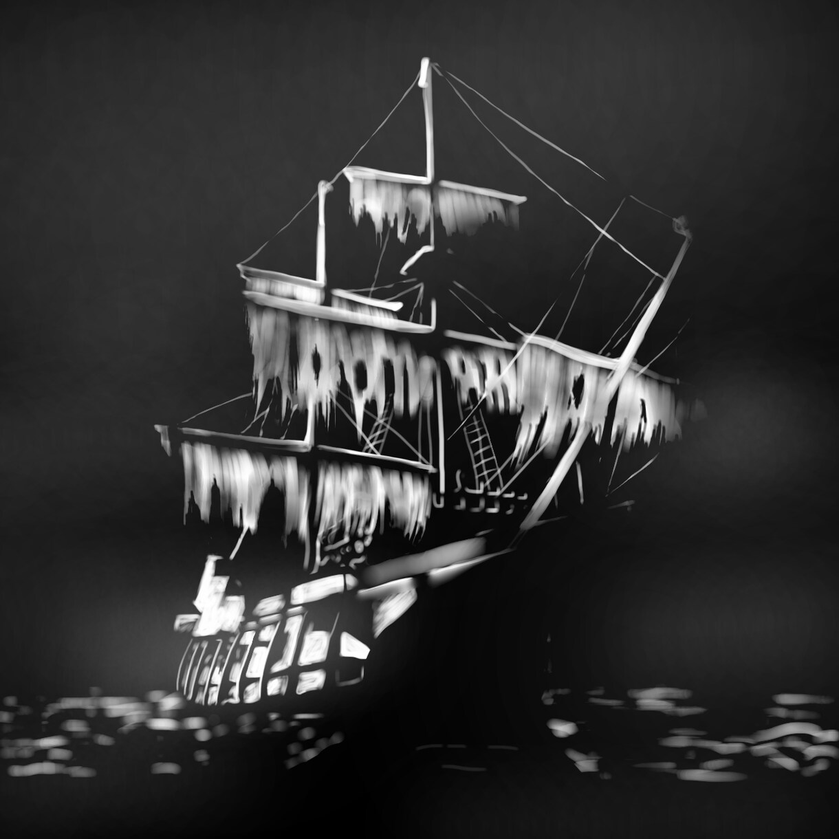 イラスト描きます 単色、モノクロ調で雰囲気ある画風で イメージ5