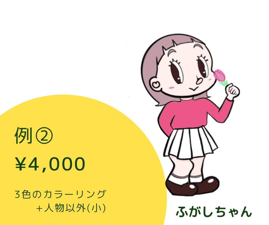 レトロかわいい女の子(*´꒳`*)イラスト描きます アイコン挿絵などにどうぞ。3〜4頭身のミニキャラです♪ イメージ3