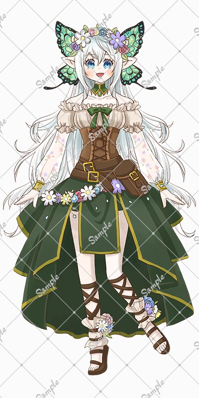 完成品・エルフの女の子の魂募集します 即納！立ち絵イラスト販売します イメージ2