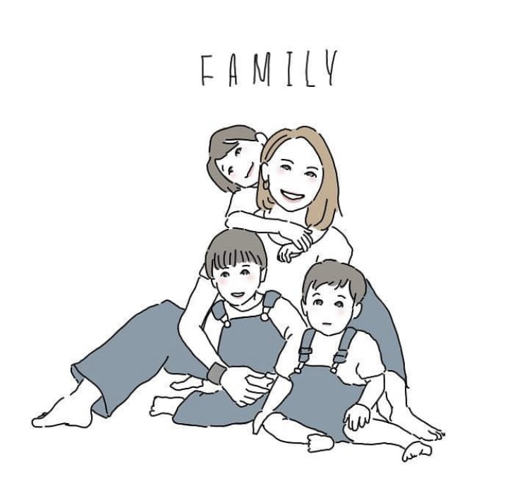 家族・夫婦イラスト描きます アイコン・待ち受け・ギフトカード・おうちでのインテリアにも♡ イメージ6