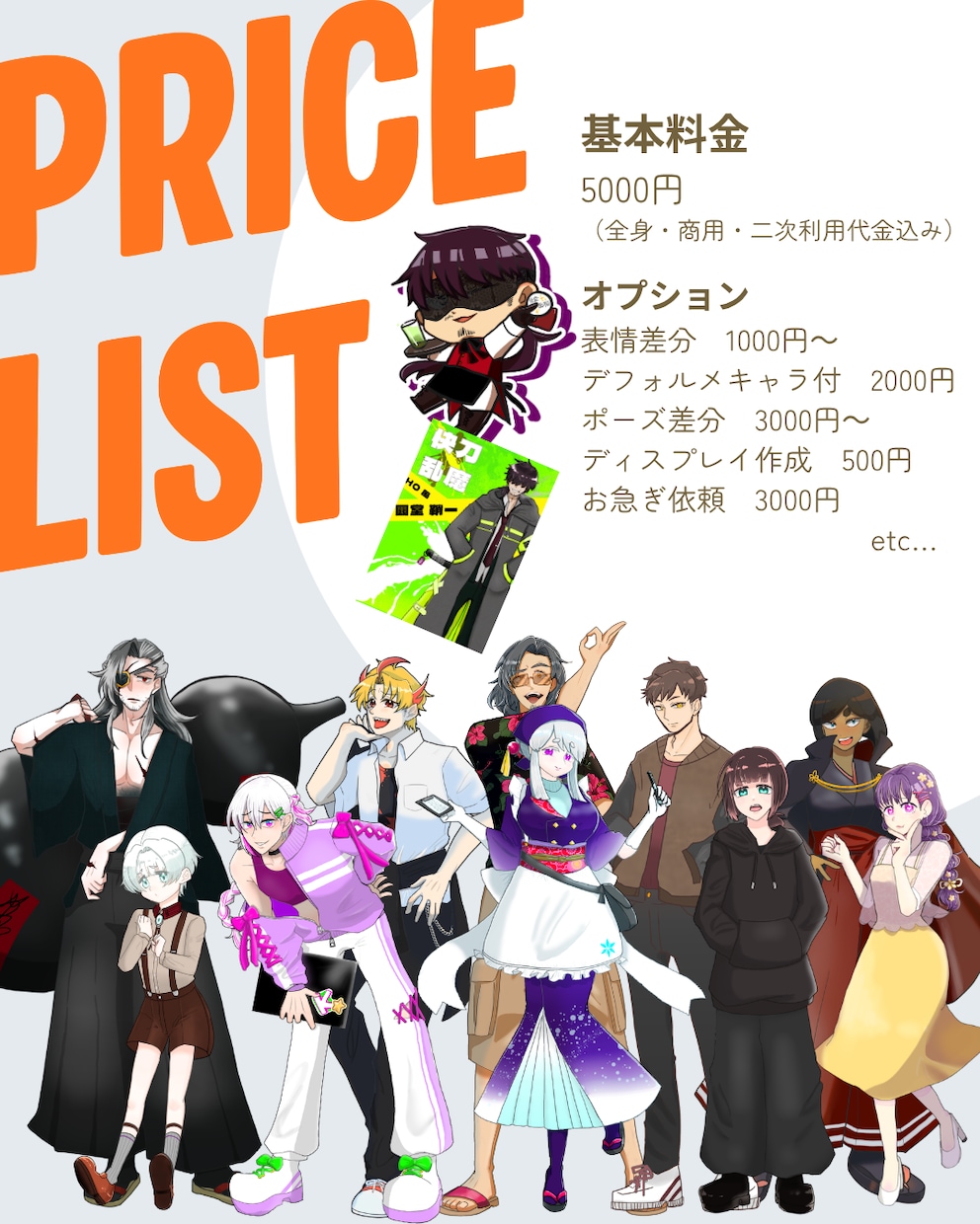 TRPGで使える立ち絵描きます おじさん描きがこだわりの立ち絵を描きます！ イメージ3