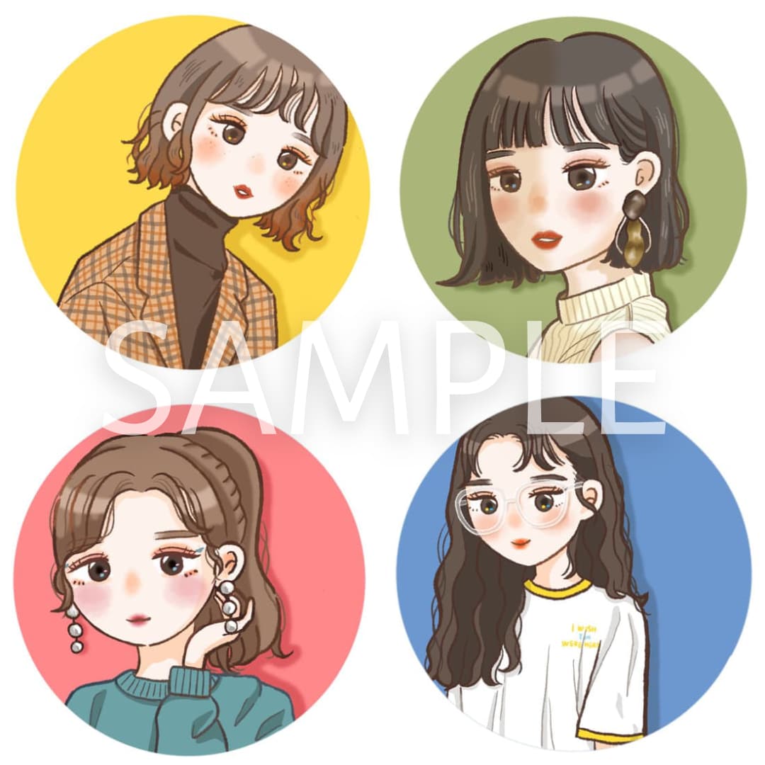 おしゃれでかわいいアイコン・イラスト描きます SNSやブログなどに使えるイラストをお描きします！ イメージ2