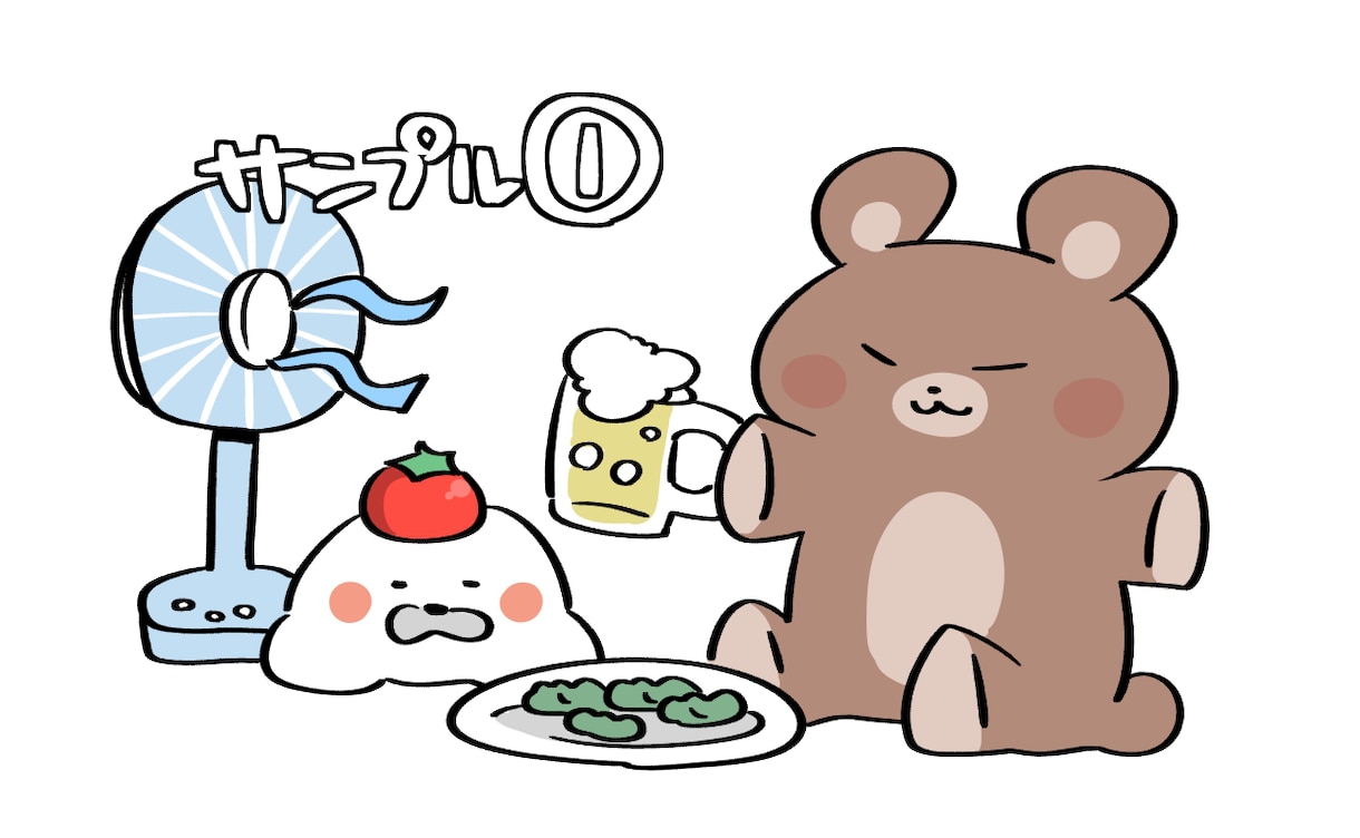 ポップな動物イラスト描きます ブログのカット、挿絵、メッセージやプレゼントに♪ イメージ1