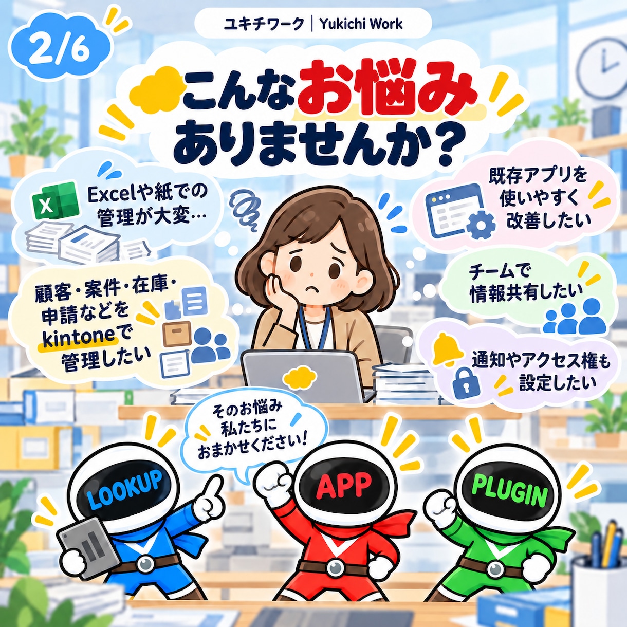 kintoneで基本アプリを作成します 業務に合わせた使いやすいkintoneアプリを作成します イメージ2
