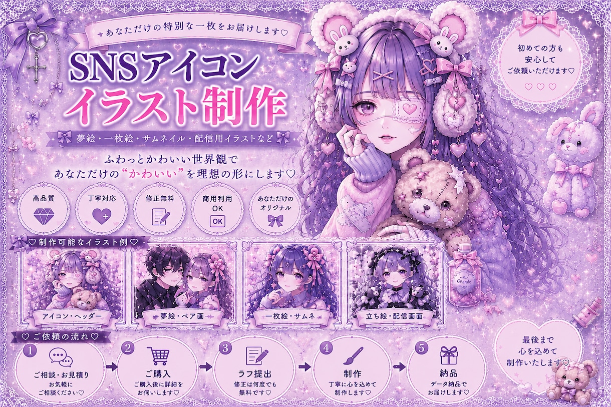 SNSアイコン作成対応いたします ー 画像制作企画のPM経験もあり柔軟にご対応致します ー イメージ1