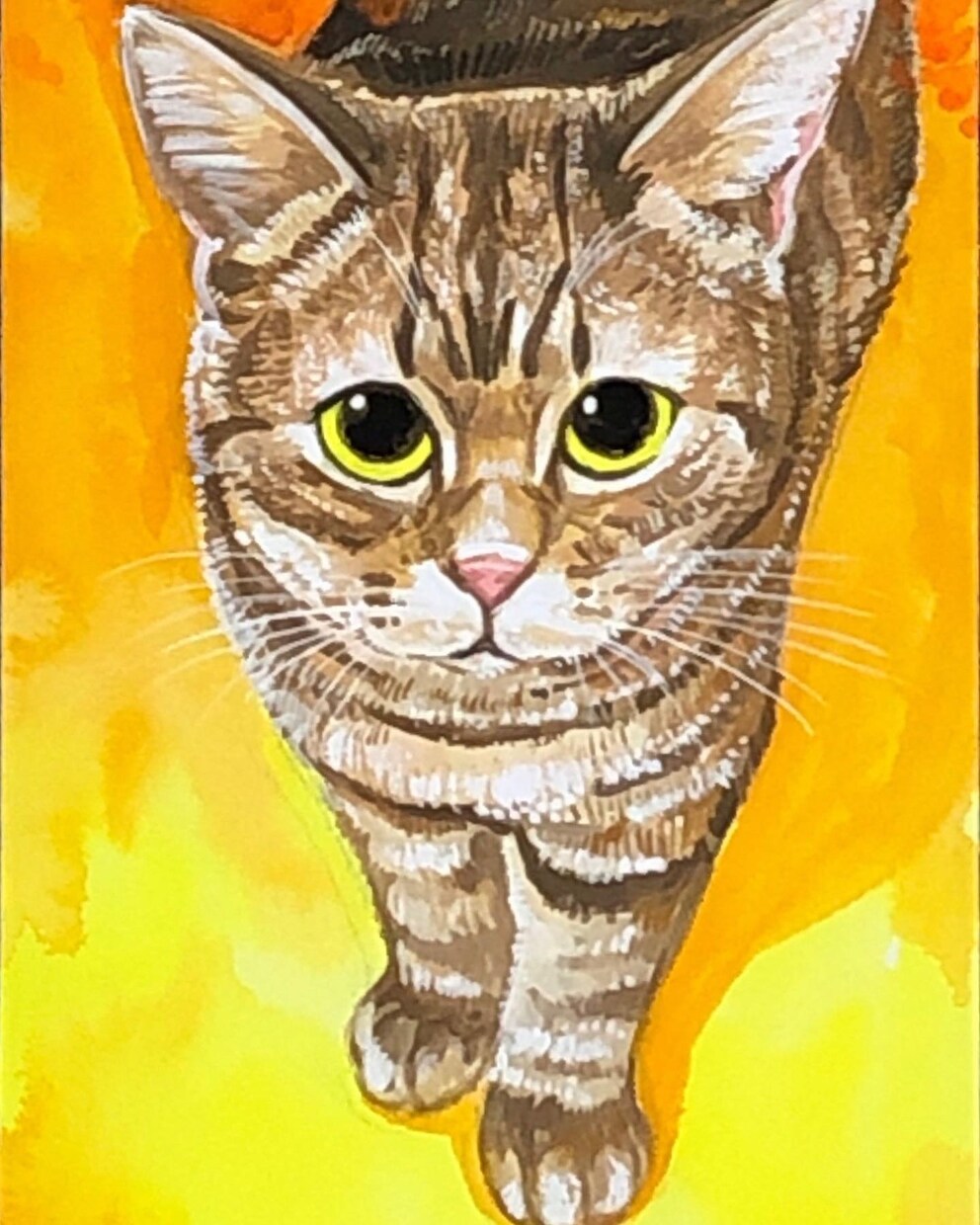 あなたのペットを可愛く描きます アクリル絵の具でもふもふな毛並みを表現します。 イメージ3