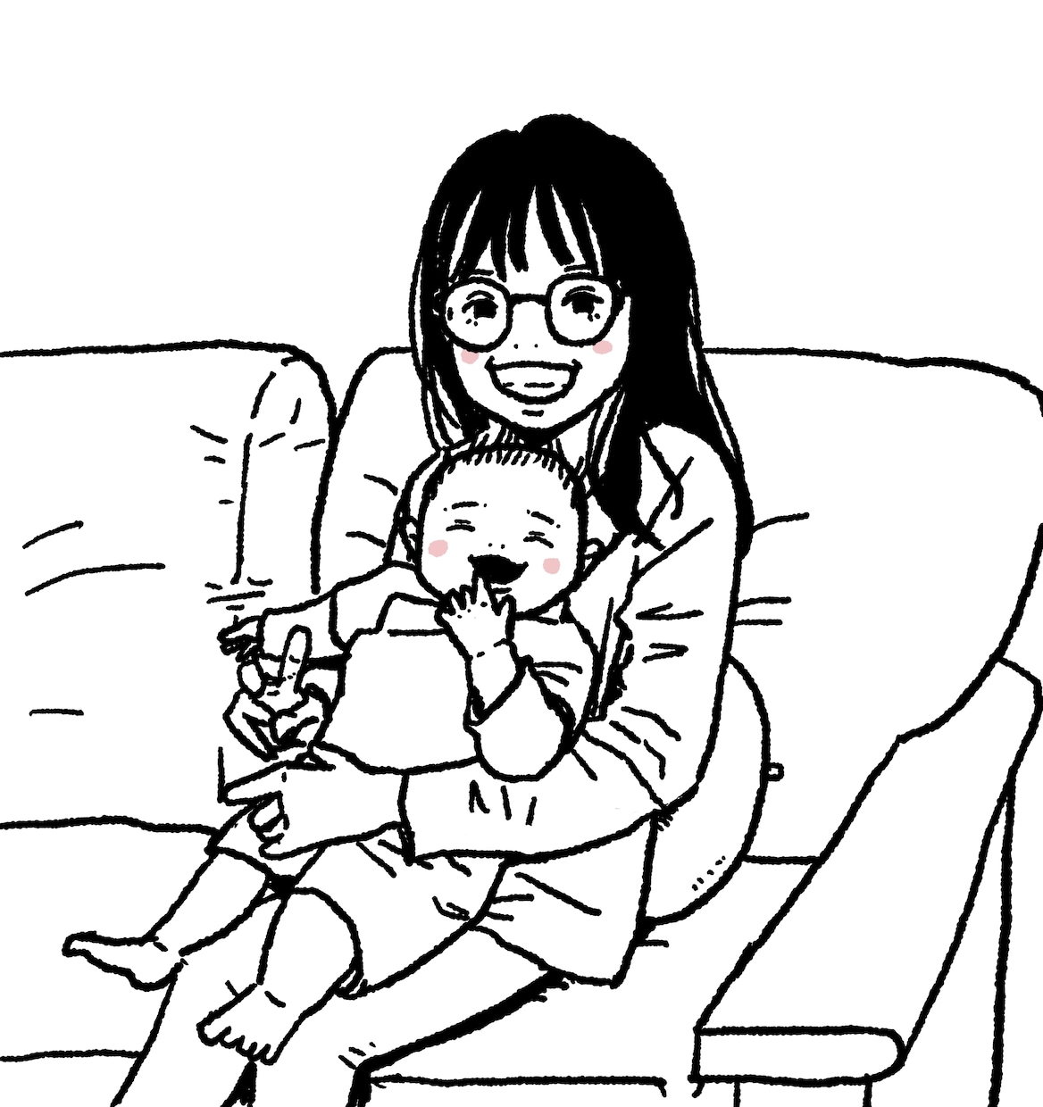 シンプルな線画イラスト（似顔絵）を描きます 思い出の瞬間を印象に残るイラストに✨ イメージ8