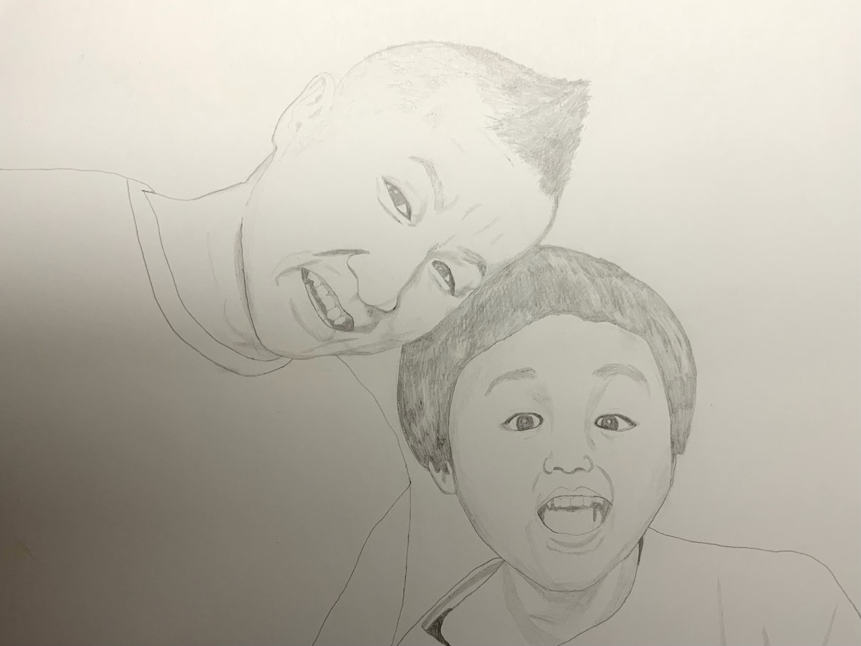 個展開催経験者が格安で鉛筆画似顔絵描きます 写実的に描きます♪記念などに☆ イメージ1