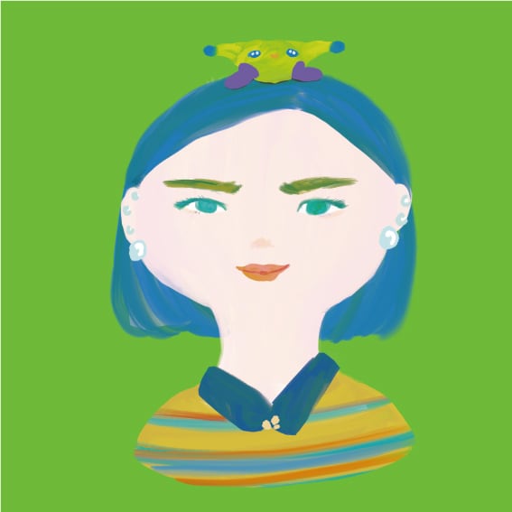 謎のマスコット付き？？ゆるい似顔絵を描きます 脱力な絵の具タッチの似顔絵です。肩に謎の妖精がついてきます。 イメージ3