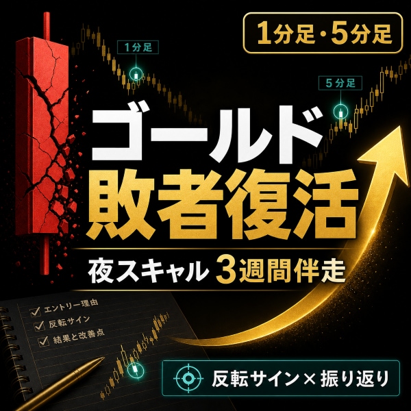 ゴールド夜スキャルを3週間で実践習得サポートします ゴールドで負けた人の再起スキャル講座 イメージ1