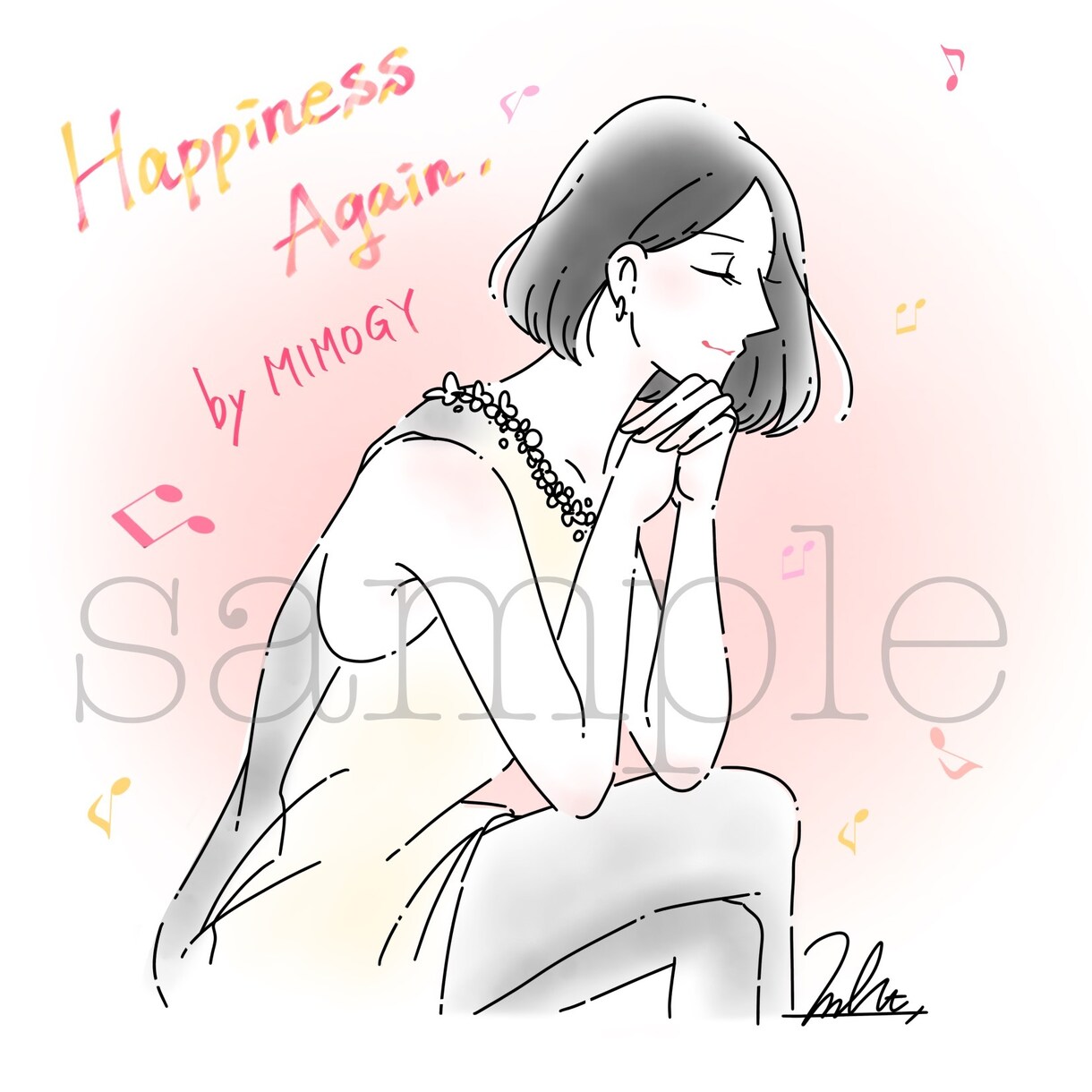 シンプルで優しいニュアンス線画イラストお描きします 商用利用可◎オプションにて動画や挿絵にも◎ イメージ3