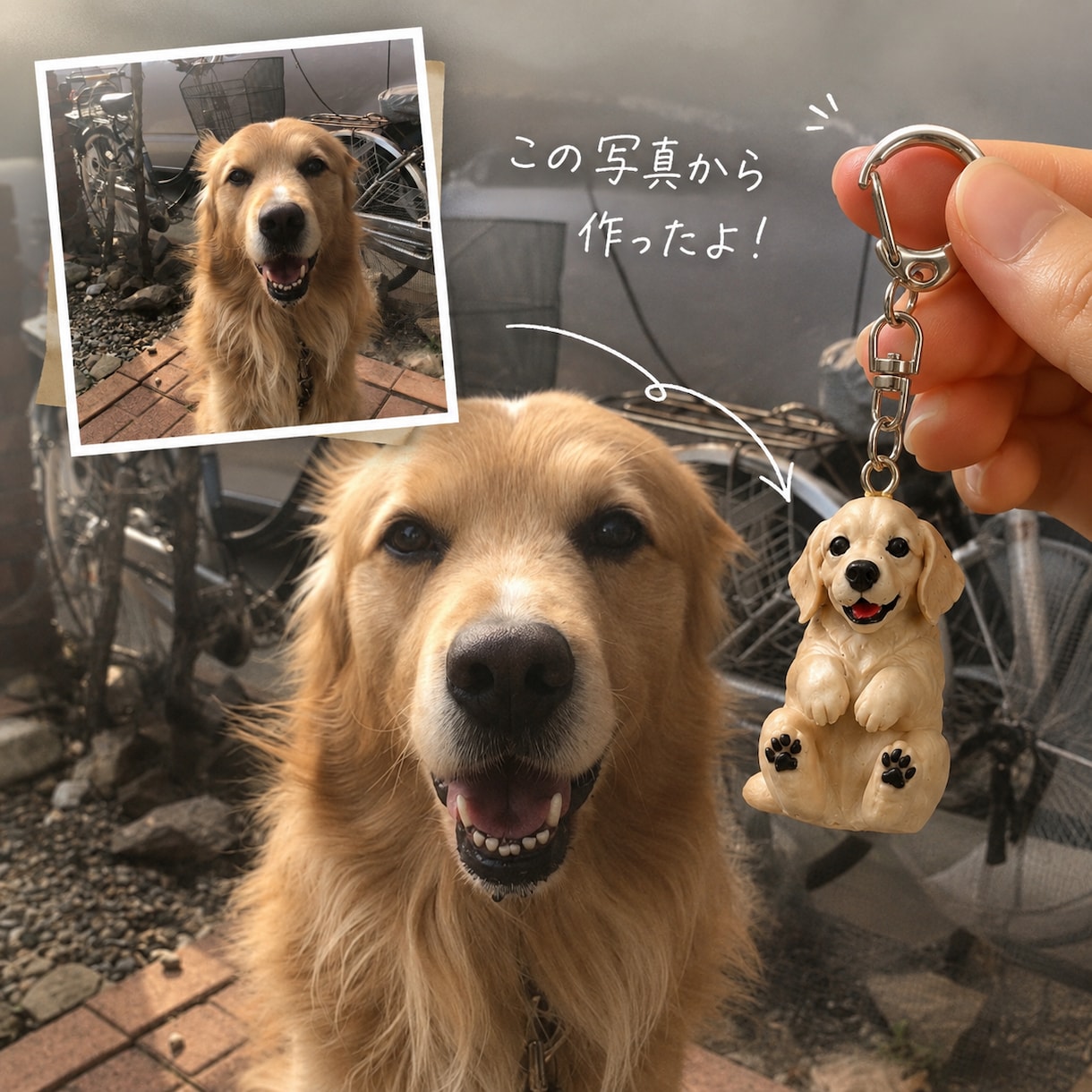 写真1枚から作れる愛犬キーホルダーを作成します 絶対後悔させません。世界に一つだけの愛犬キーホルダー イメージ1