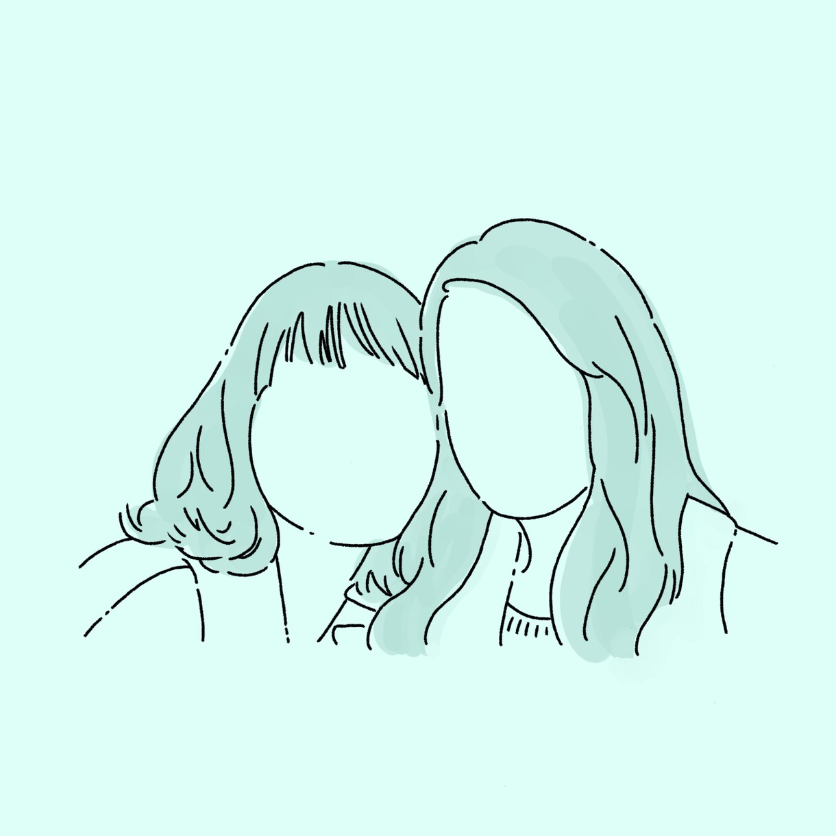 お写真からシンプルなイラスト作成いたします ゆるりとした線で似顔絵お描きします/SNSアイコンなどに イメージ5