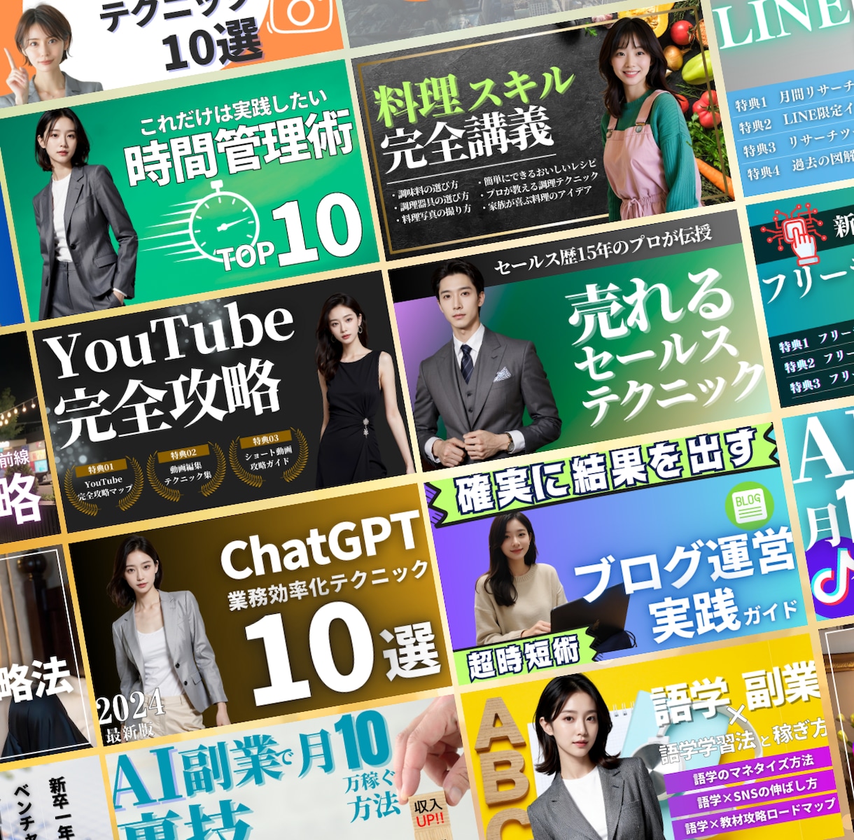 AIモデル起用！相手に届くバナー・ヘッダー作ります 修正無料無制限！クリック率upを狙った効果的なデザインを イメージ10