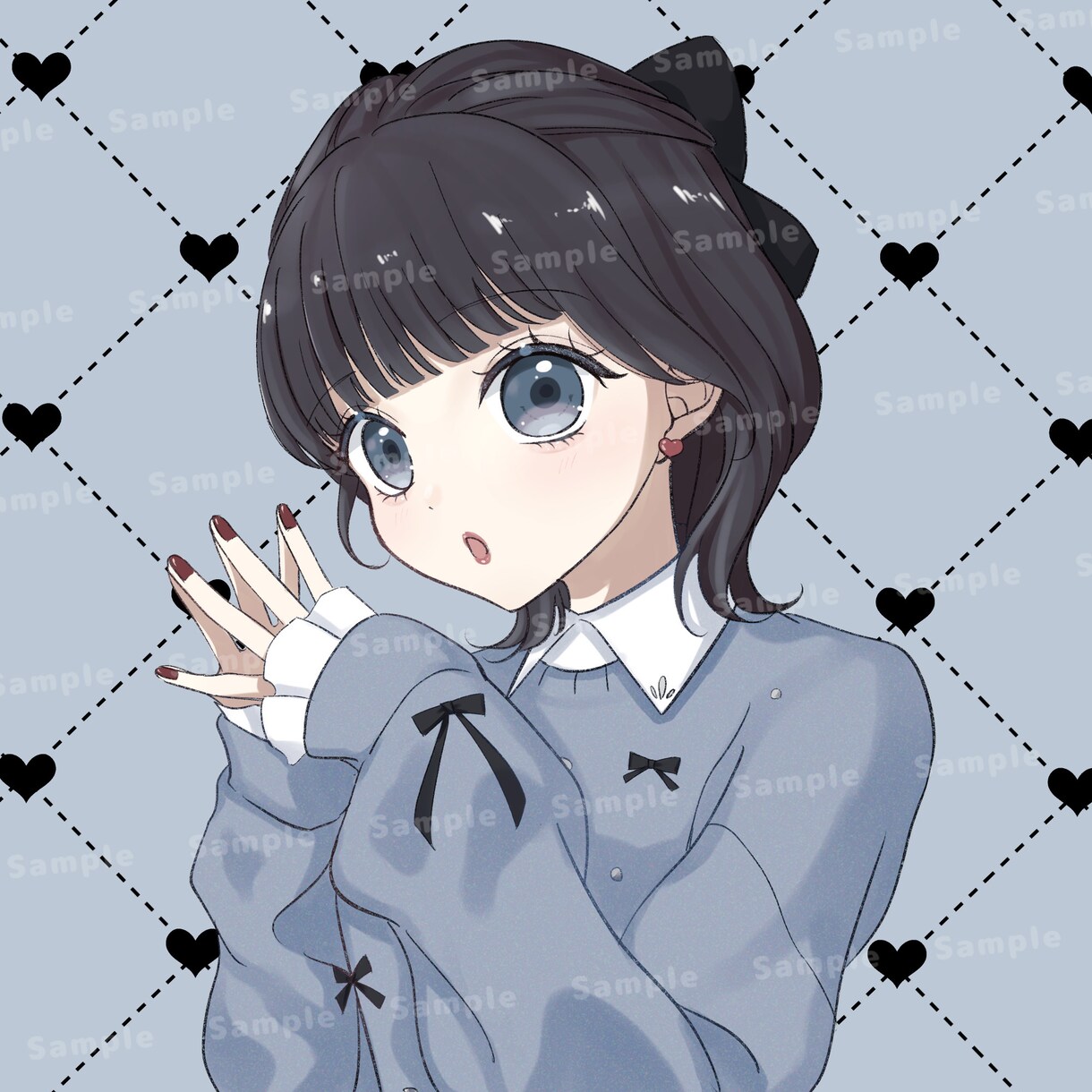 SNS映え◎清楚な大人可愛いイラスト♡描きます アイコンやYouTubeのサムネなどにもご利用頂けます！ イメージ3