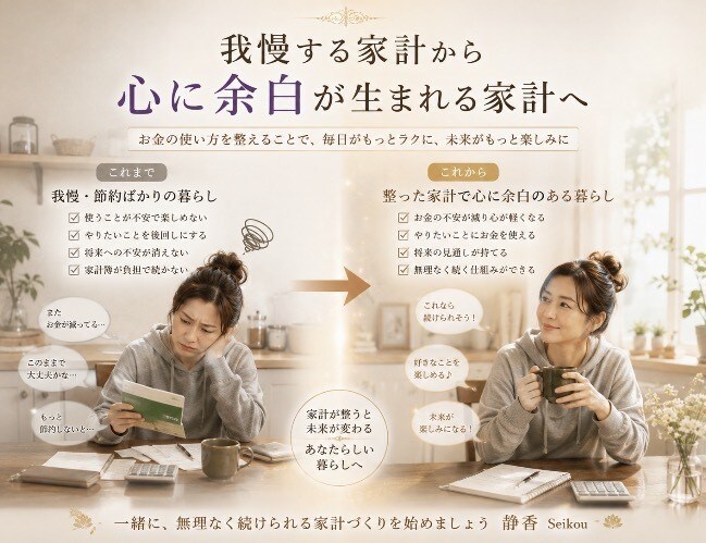 お金の”不安”丁寧にお聴きします あなたの暮らしに合った無理のない家計に整えます イメージ5
