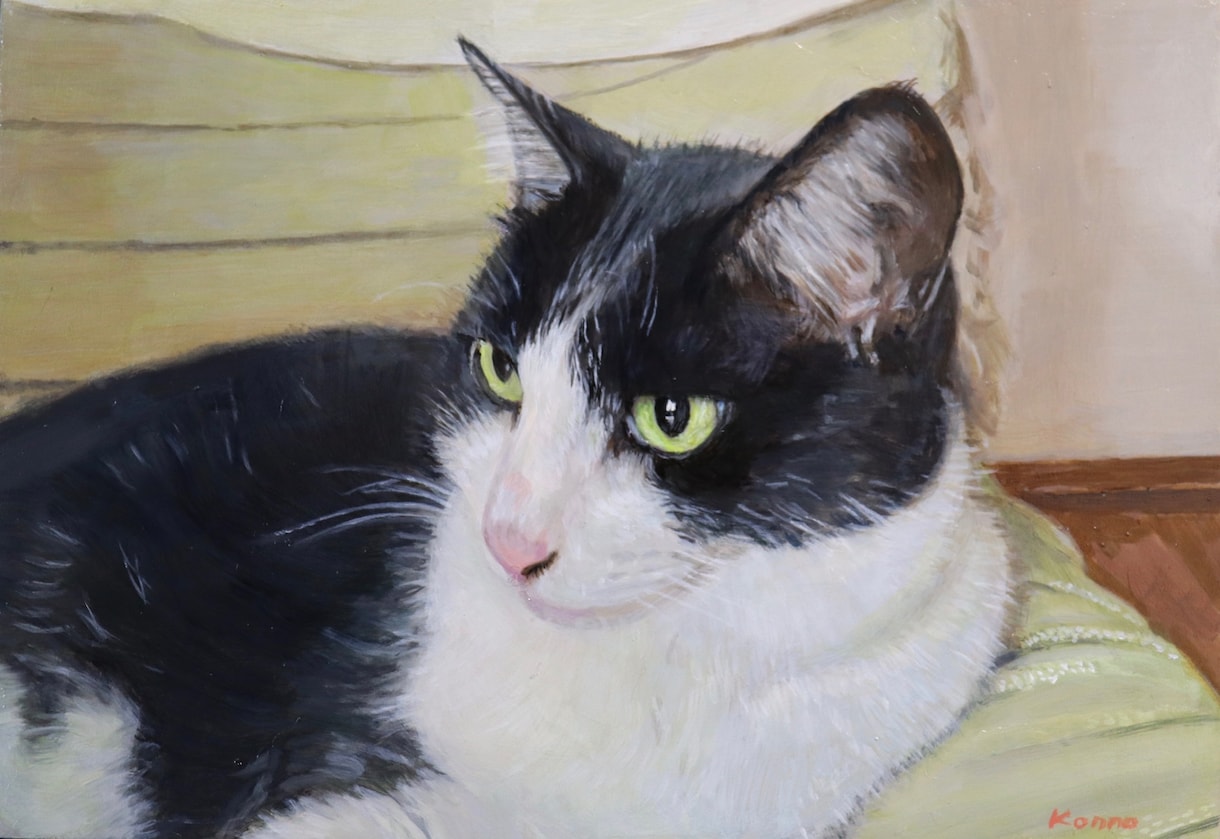 ペット 人物 本物の油絵をオーダーで制作します ご自宅用また各種プレゼント用に油絵を制作致します。 イメージ6