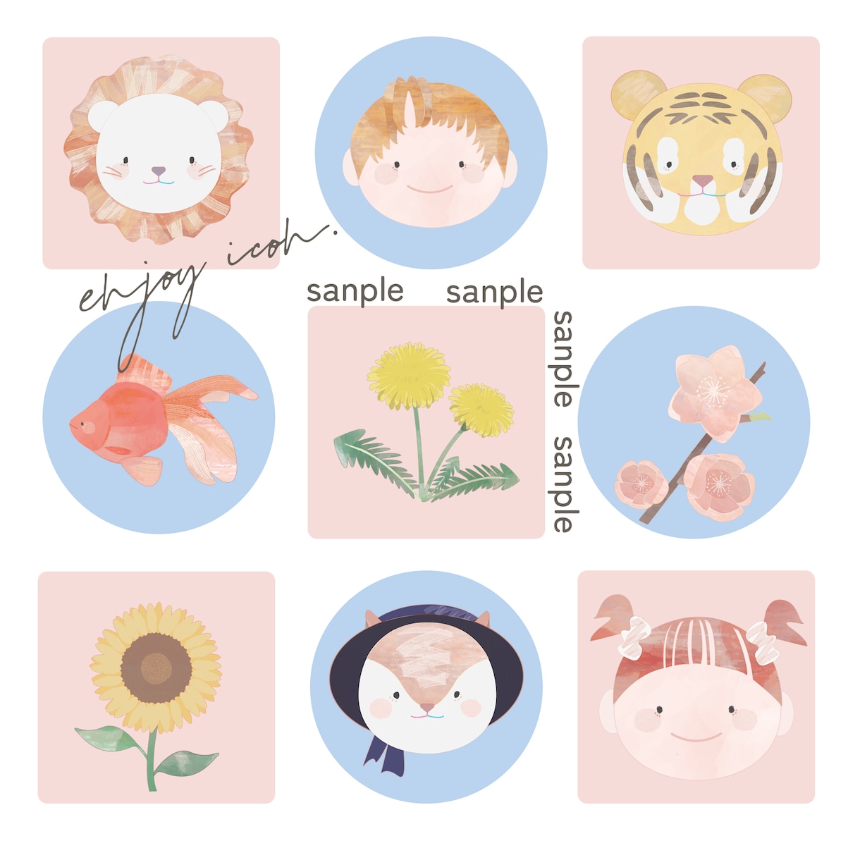 ぬくもりあるイラストでアイコン制作します あたたかくてしっかりめのイラストがほしい人へ！ イメージ5