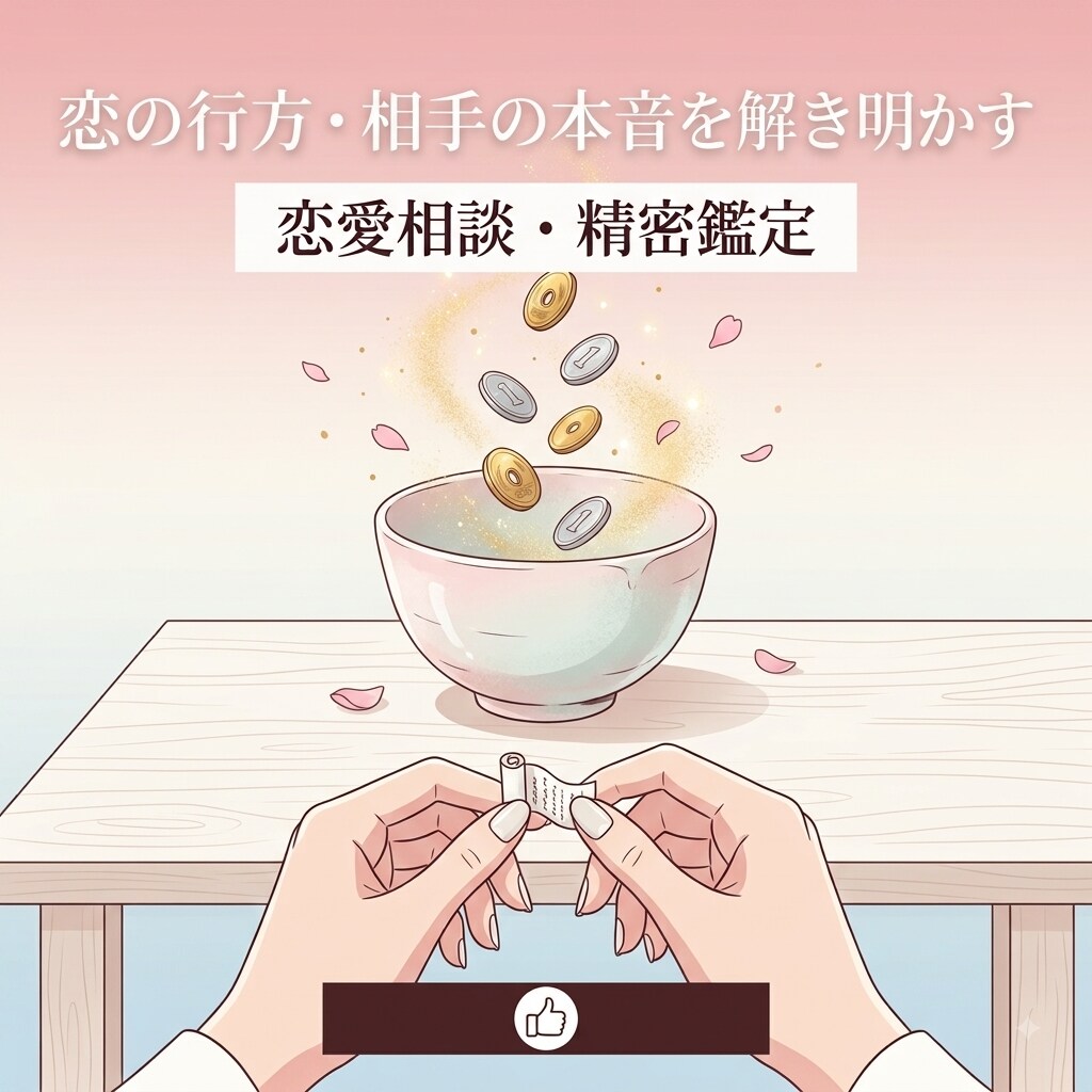 相手の本音と二人の恋の未来を易占で鑑定します 相手の本心・今後の展開・関係を好転させる現実的アドバイス イメージ1