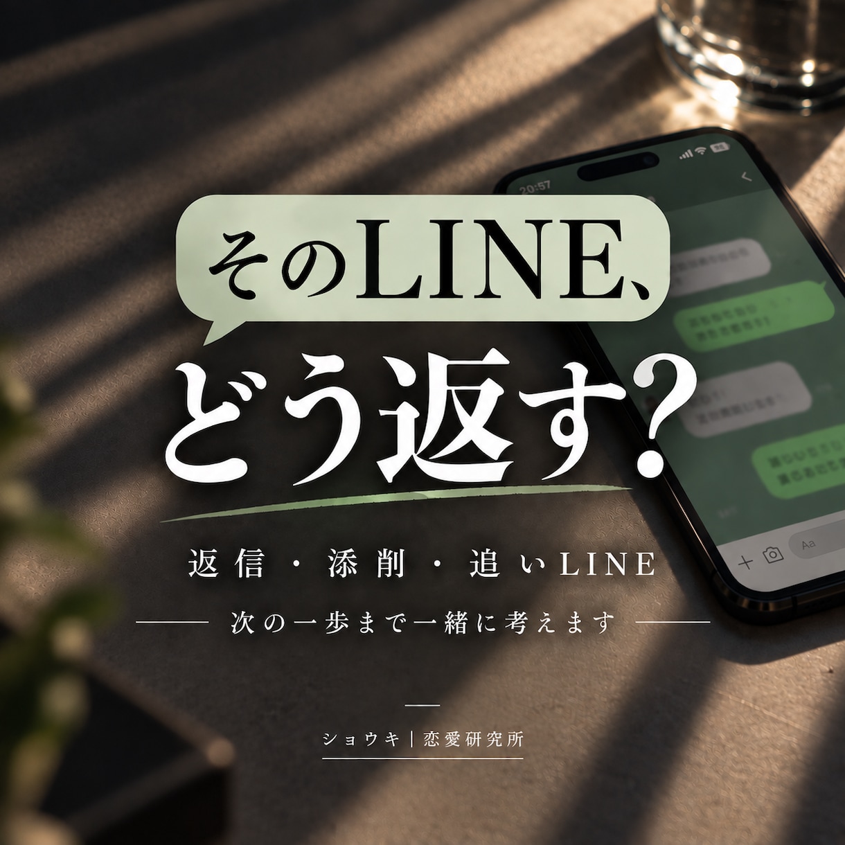 恋愛LINEの返信・伝え方を一緒に考えます 返信だけでなく、次の一歩まで寄り添います イメージ1