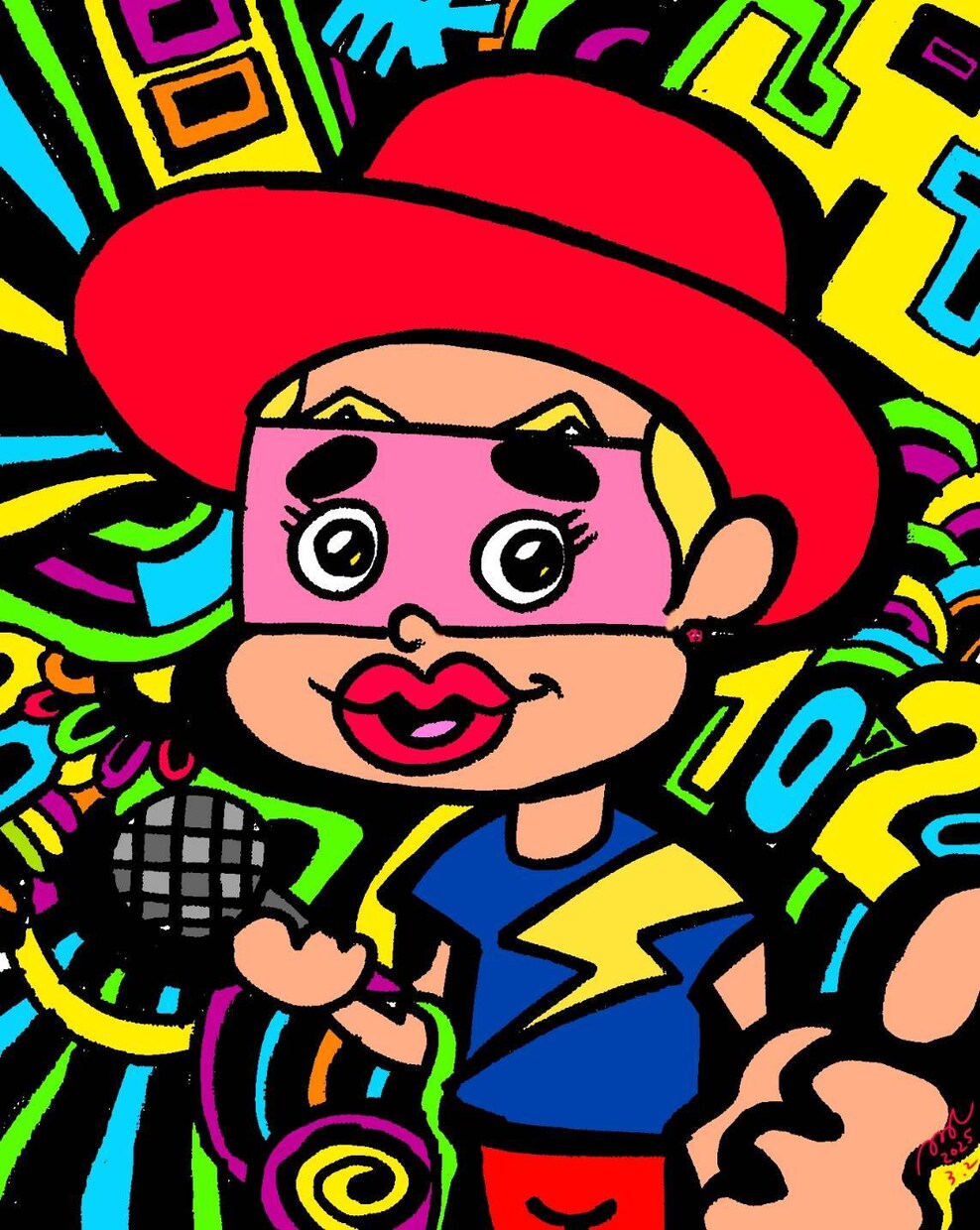独特でポップでカラフルなイラストかきます ポップでカラフルなイラスト描きますPNG/JPEGで送ります イメージ2